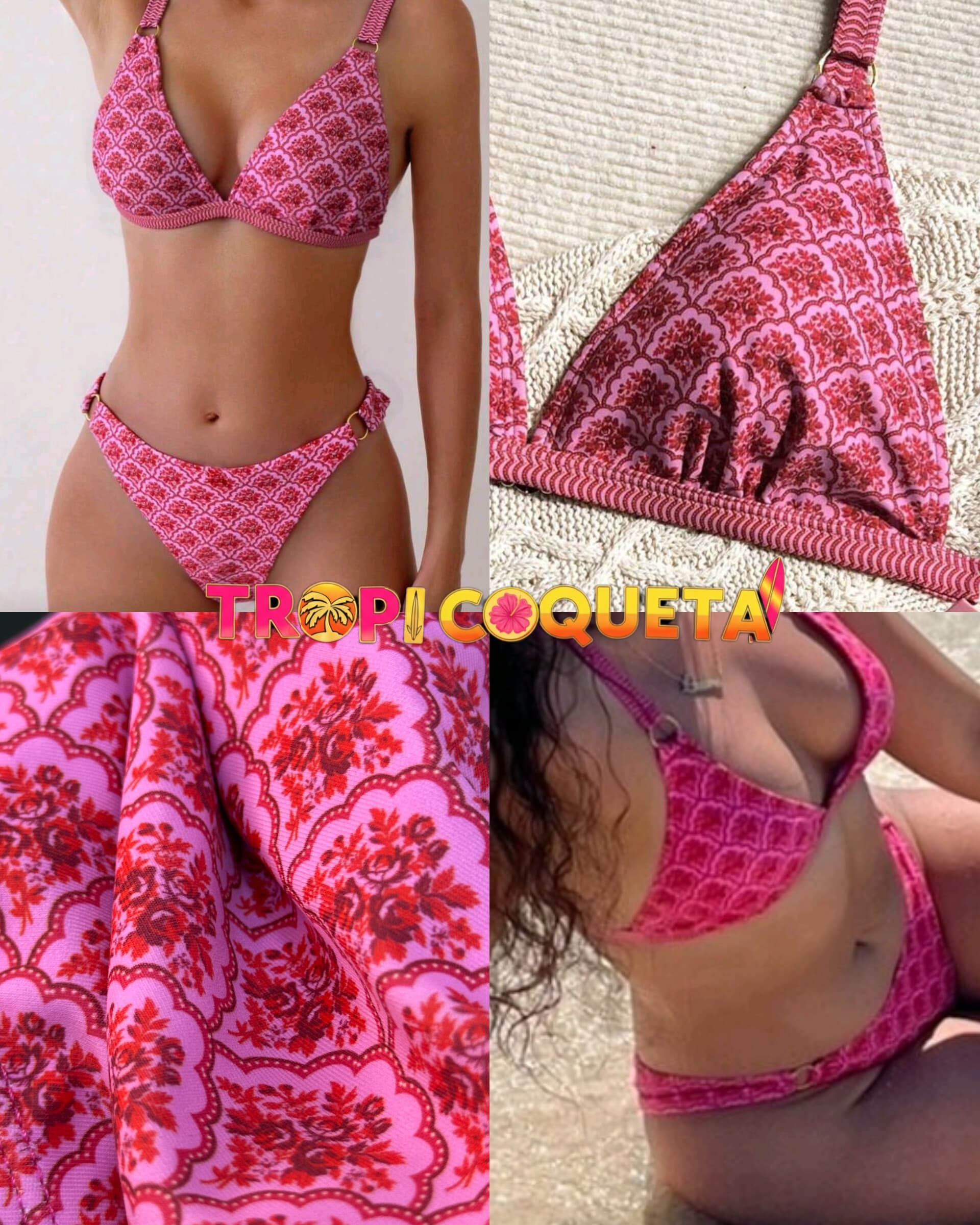 Pink Print Bikini